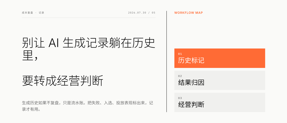 别让 AI 生成记录躺在历史里，要转成经营判断
